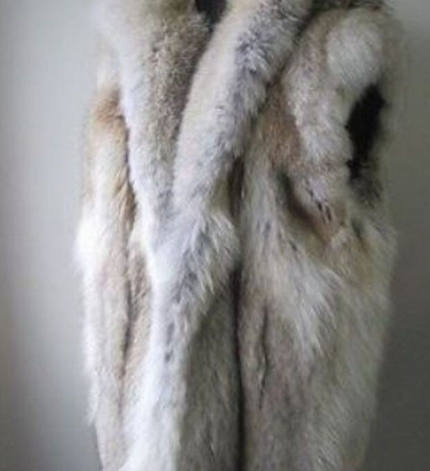 Coyote Fur Vest with Detachable Hood