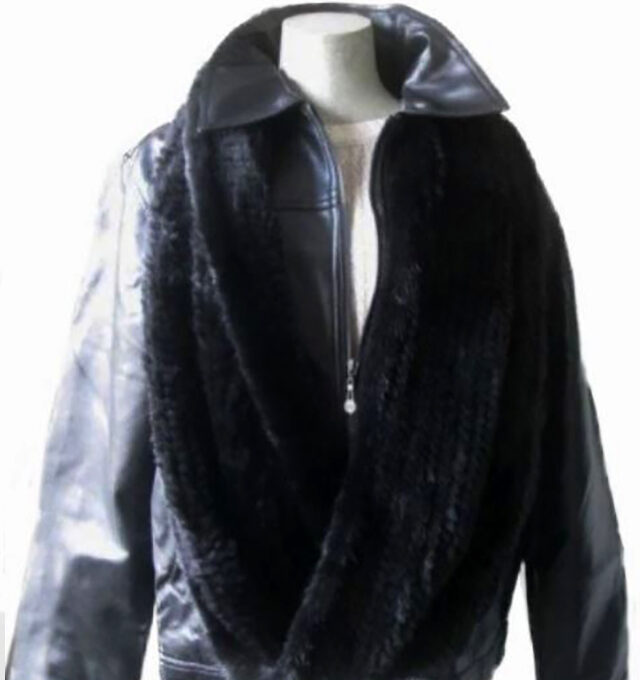 Knitted Mink Fur Tube Infinity Wrap Scarf Neck Warmer