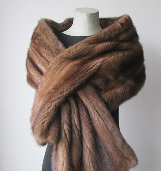 Mink Fur Cape Shawl Stole Wrap Cape Sz L / XL WEDDING