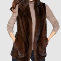 Mink Fur Vest Sz L / XL