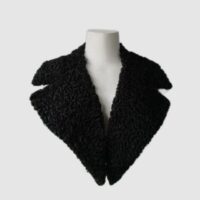Black Persian Lamb Fur Collar