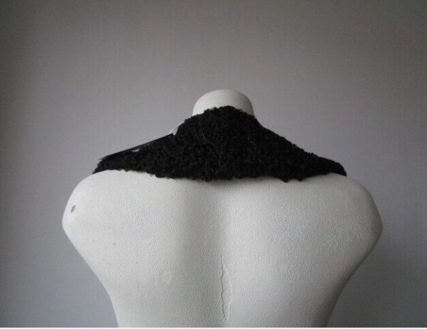 Black Persian Lamb Fur Collar - Image 4