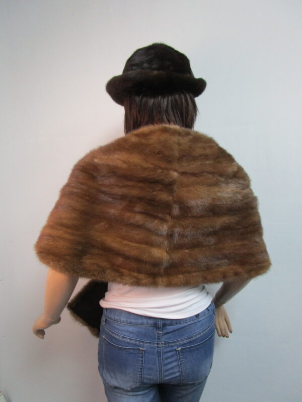 Showroom New Mink Fur Cape Shawl Stole Wrap Cape WEDDING - Image 3