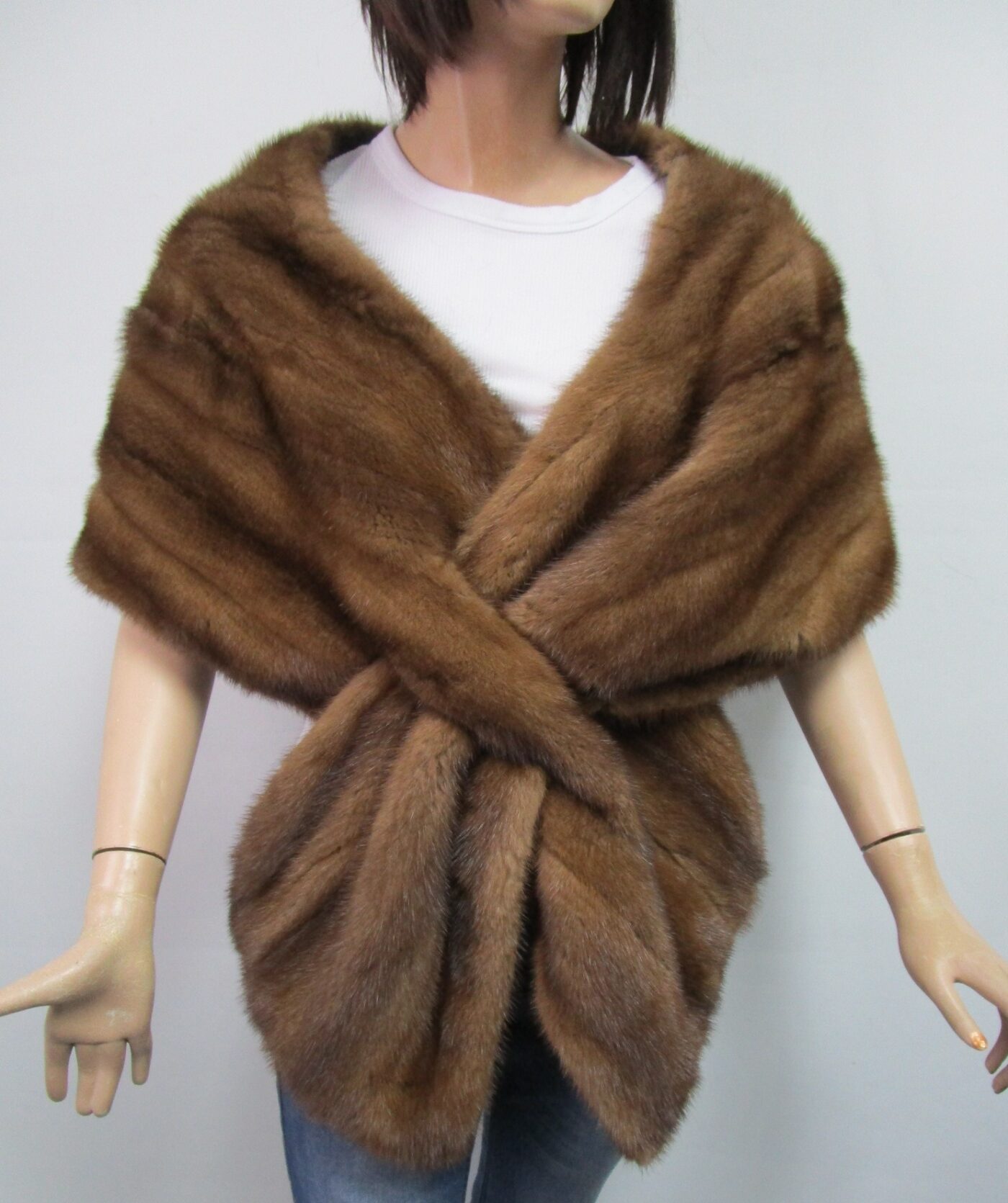 Mink Fur Cape Shawl Stole Wrap Cape WEDDING Showroom New