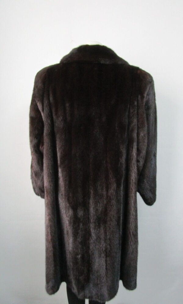 Women's Sz 14 Dark Ranch Mink Fur Jacket Coat Woman MINT+ - Image 4