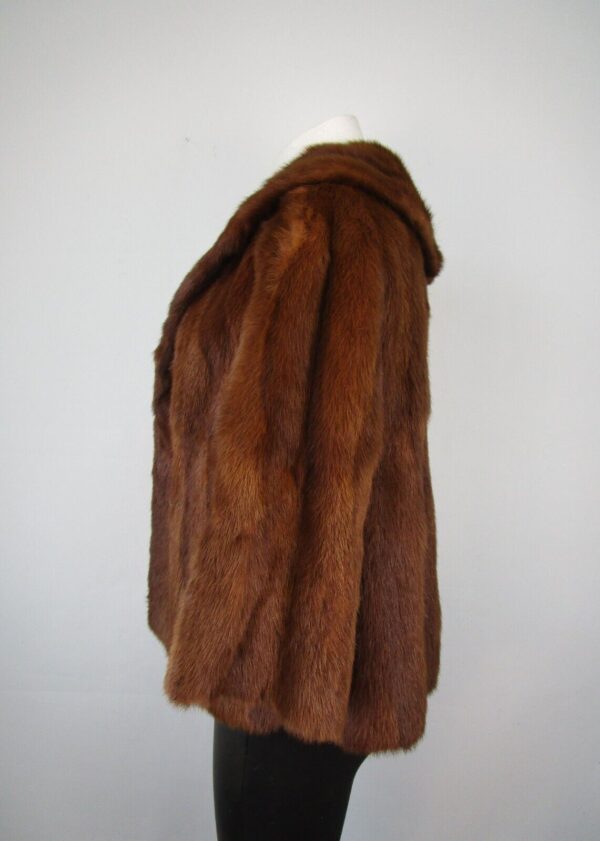 Women's Sz 6 Mink Fur Coat Jacket Bolero MINT Woman - Image 3