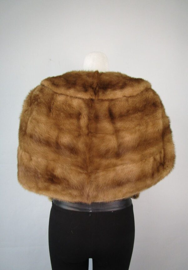 Women's MINT+ Real Mink Fur Stole Wrap Cape 52"" x 17" Wedding - Image 3