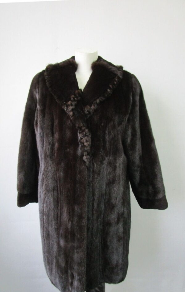 Women's Sz 10 Canadian Sheared Mink Fur Coat Jacket Superb Woman - Image 3