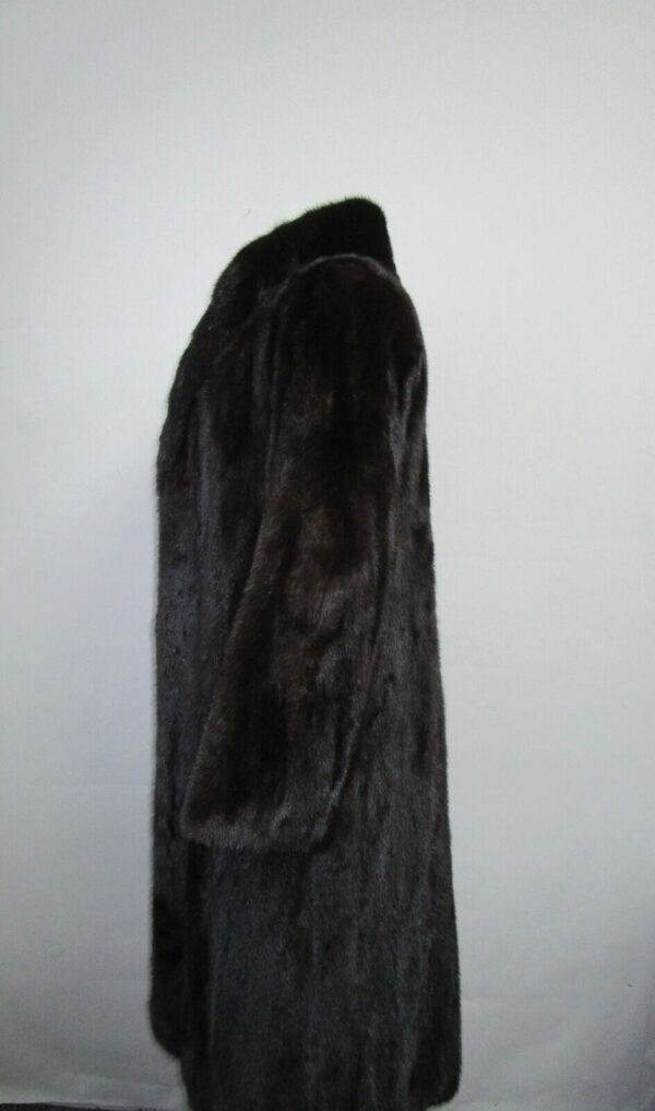 Women's Sz 6 Black Mink Fur Coat Jacket Woman MINT - Image 2