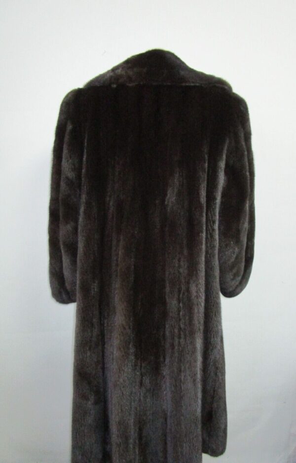 Women's Sz 12 Natural Black Mink Fur Coat Jacket SUPERB Woman - Image 3