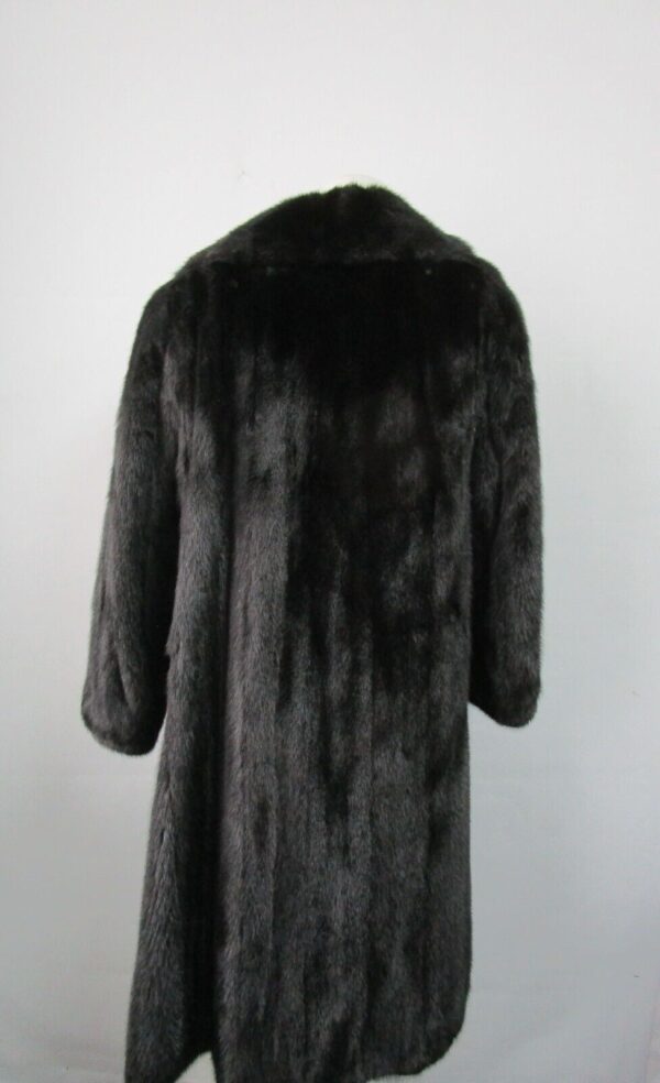 Women's SUPERB Sz 6 Black Mink Fur Coat Jacket Woman - Image 3