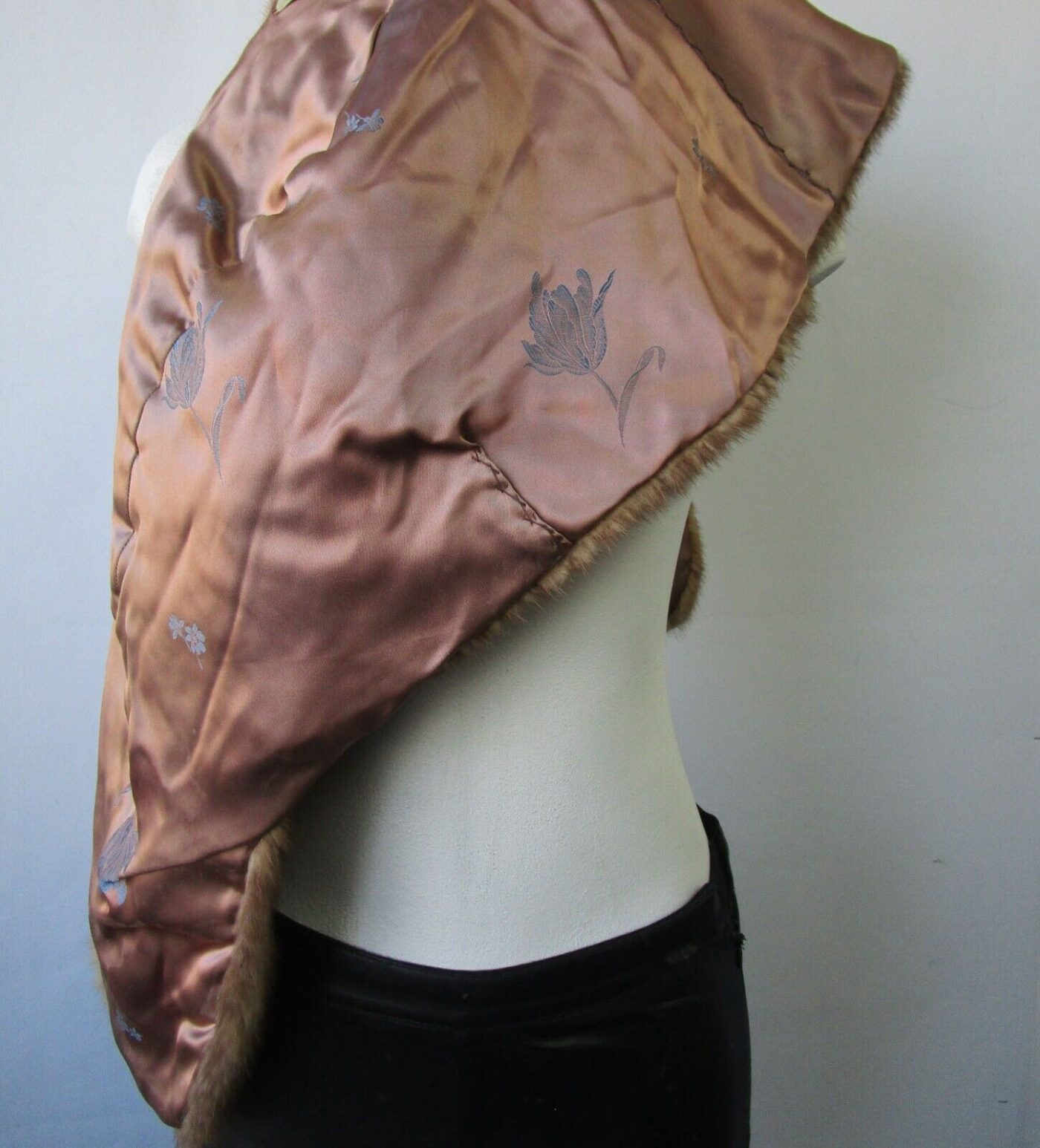 Mink Fur Cape Shawl Stole Wrap Cape MINT Wedding Woman Women's - Image 4