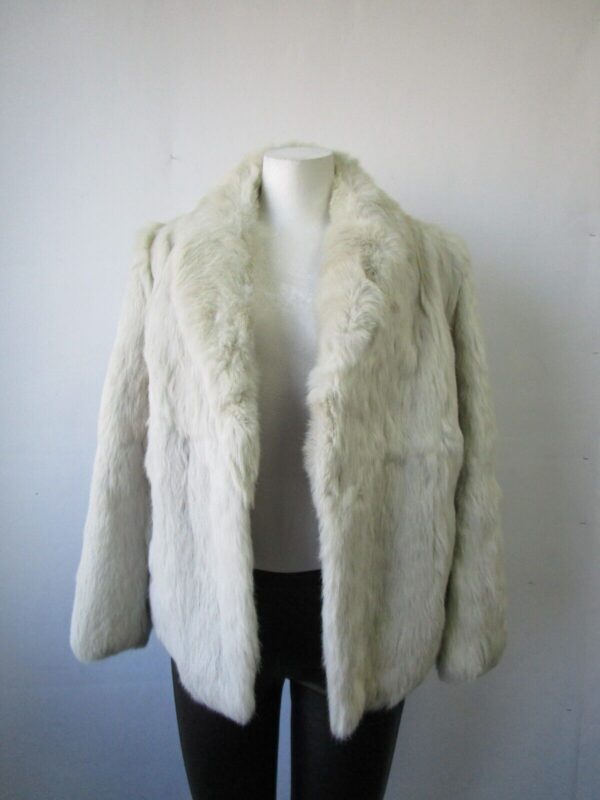 Women's Sz 6 Rabbit Fur Coat Jacket MINT+ Woman