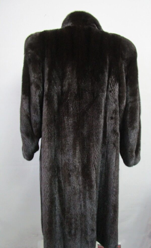 Women's Sz 12 Natural Black Mink Fur Coat Jacket VG++ Woman - Image 4