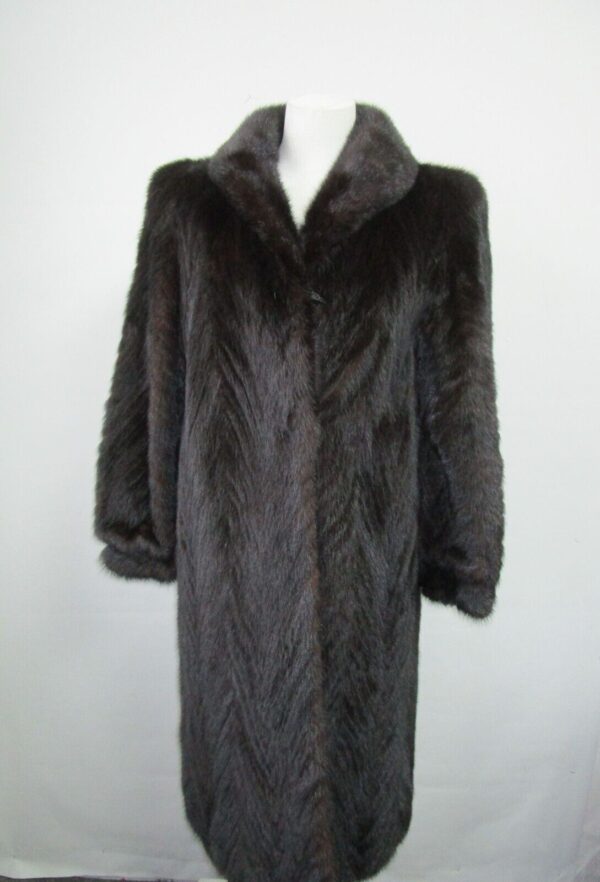 Women's Sz 6 Dark Ranch Mink Fur Coat Jacket MINT Woman