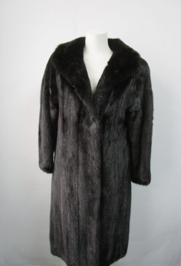 Women's SUPERB Sz 6 Black Mink Fur Coat Jacket Woman