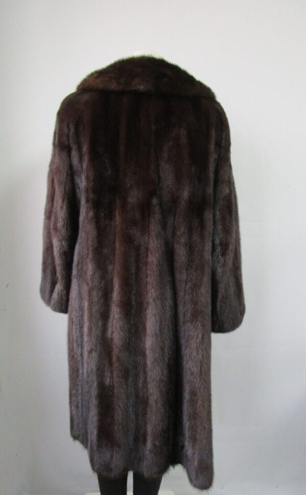 Women's Sz 4 Dark Pastel Mink Fur Coat Jacket MINT+ - Image 4