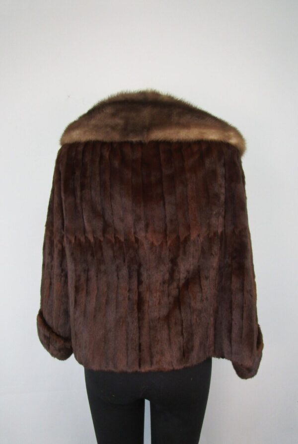 Women's Ermine & Mink Fur Coat Jacket Bolero MINT Sz 8 - Image 4