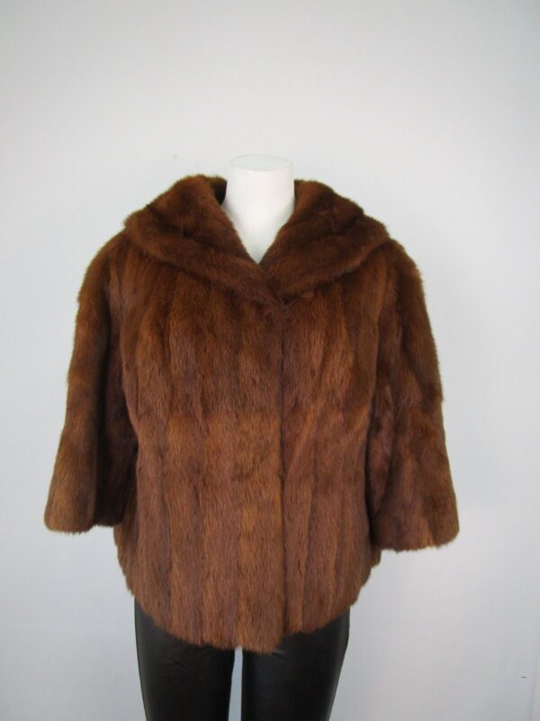 Women's Sz 6 Mink Fur Coat Jacket Bolero MINT Woman - Image 6