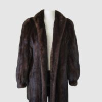 Mink Fur Coat Jacket Stroller Jacket MINT Women's Sz 8 Natural Dark Ranch