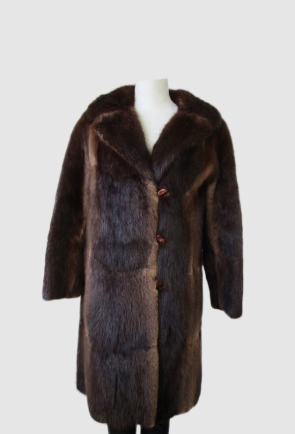 Muskrat Fur Coat Jacket Woman Mint+ Women's  Sz 6