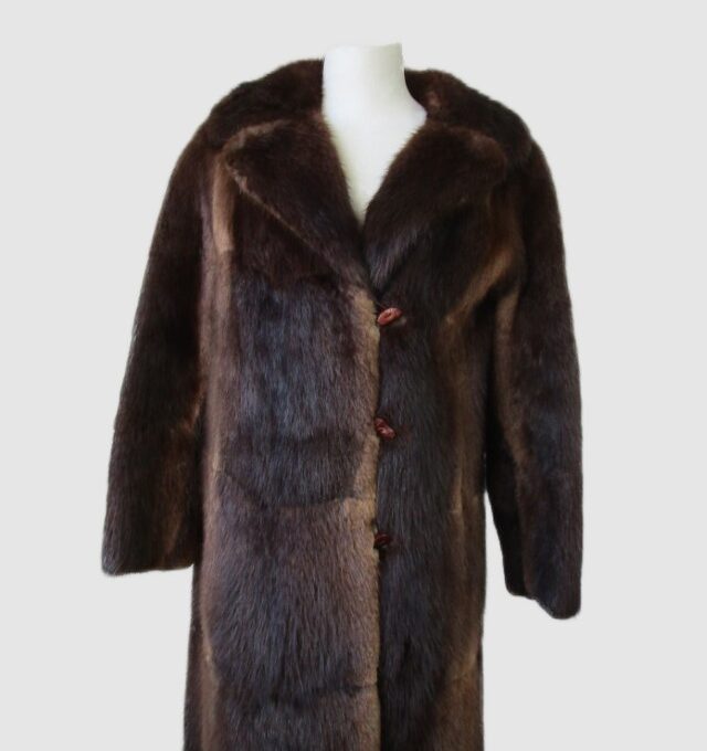 Muskrat Fur Coat Jacket Woman Mint+ Women's  Sz 6