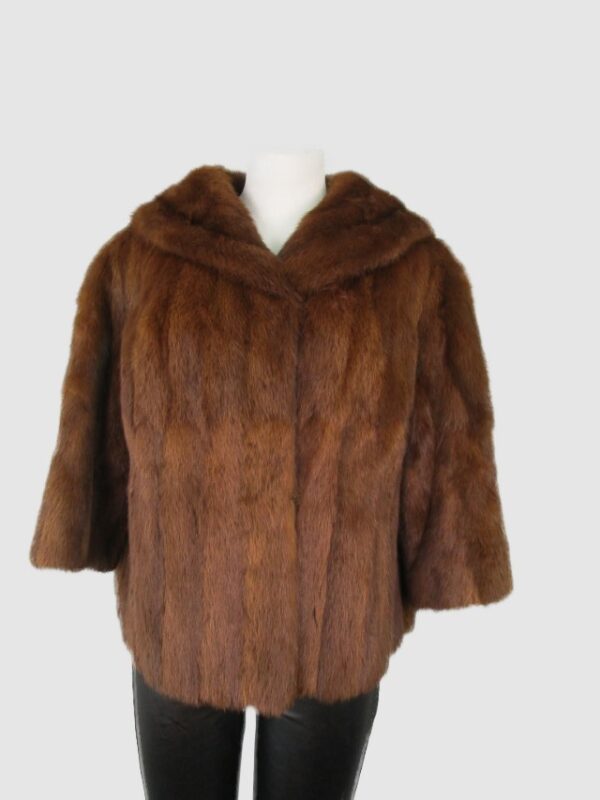Mink Fur Coat Jacket Bolero MINT Woman Women's Sz 6