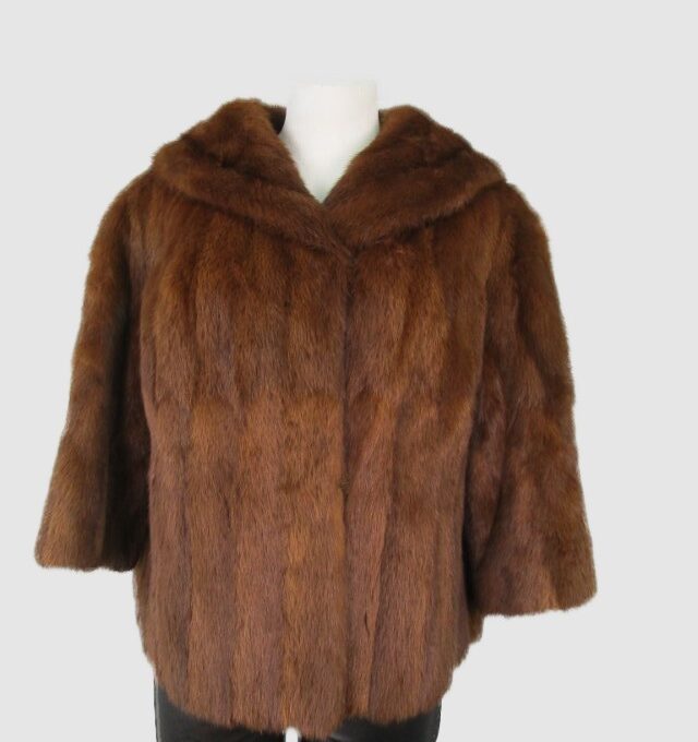 Mink Fur Coat Jacket Bolero MINT Woman Women's Sz 6