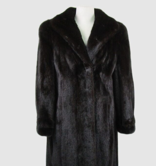 Mink Fur Coat Jacket SUPERB Woman Women's Sz 8 Natural Black