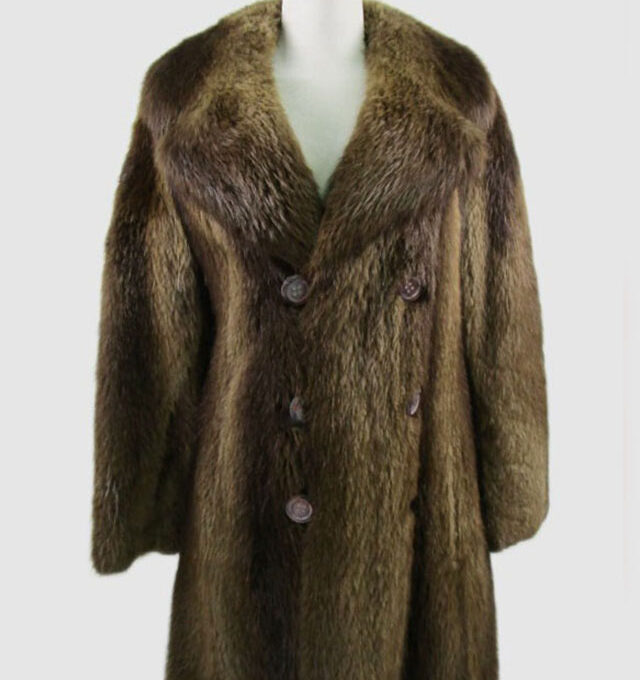 Beaver Fur Jacket Coat MINT MEN Man Sz S 36