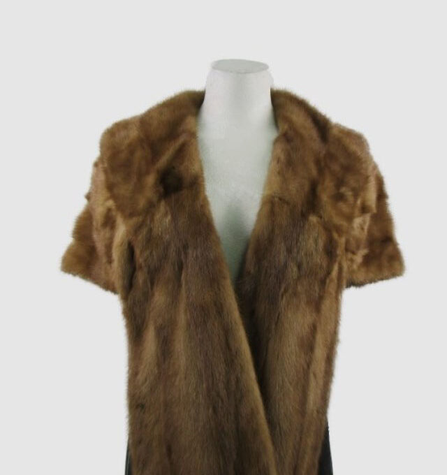 Mink Fur Stole Wrap Cape WEDDING Women's MINT