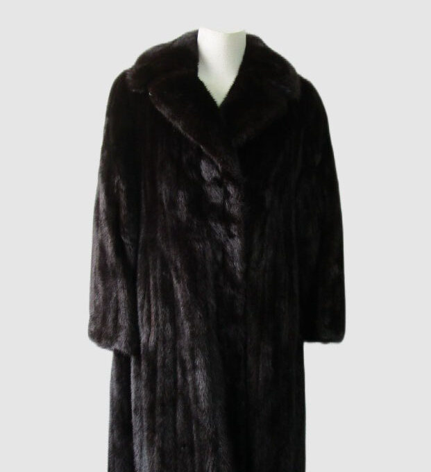 Mink Fur Coat Jacket Woman Women's Sz 6 Natural Dark Ranch SUPERB