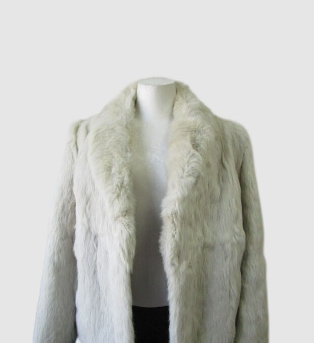 Rabbit Fur Coat Jacket MINT+ Woman Women's Sz 6