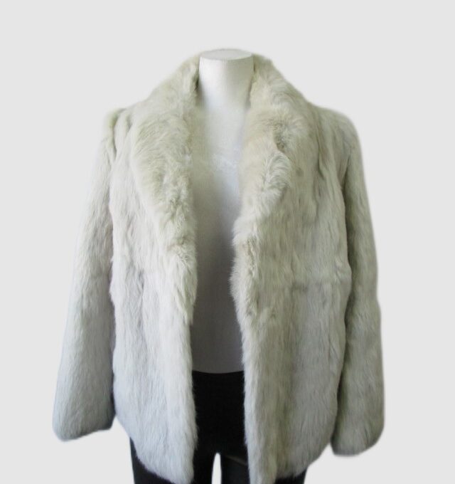 Rabbit Fur Coat Jacket MINT+ Woman Women's Sz 6