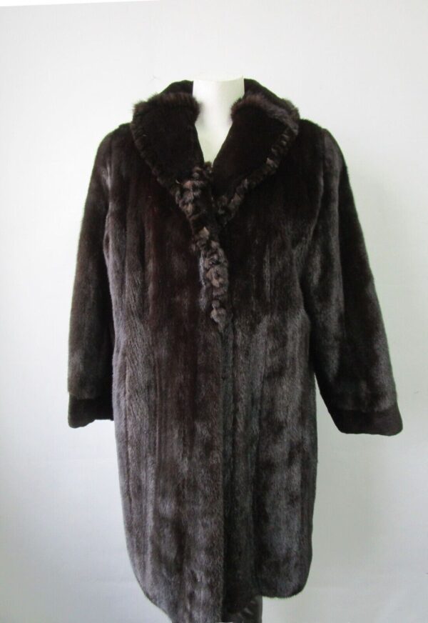 Women's Sz 10 Canadian Sheared Mink Fur Coat Jacket Superb Woman