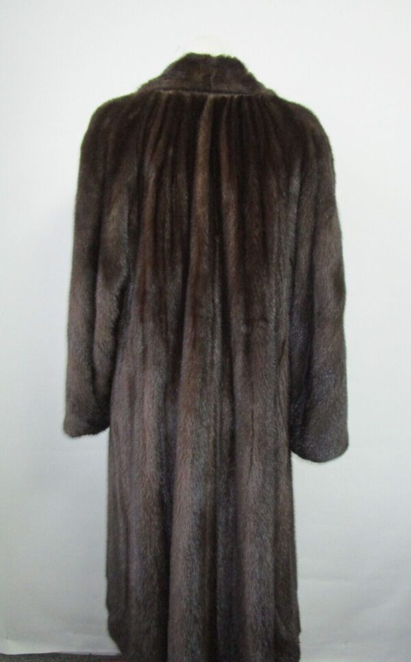 Women's Sz 10 Spectacular Dark Ranch Female Mink Fur Coat Jacket SUPERB Woman - Image 3