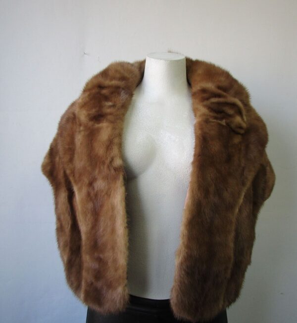 Women's Mink Fur Cape Shawl Stole Wrap Cape MINT Wedding Woman