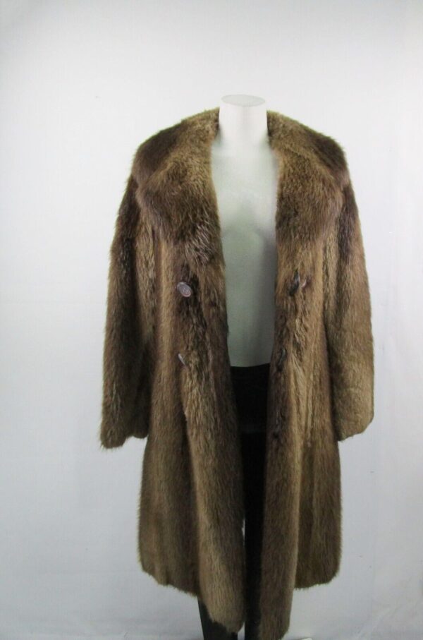 Men's Sz S 36 Beaver Fur Jacket Coat MINT MEN Man - Image 2