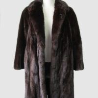 Mink Fur Coat Jacket MINT Women's Sz 8 Natural Dark Ranch FEMALE