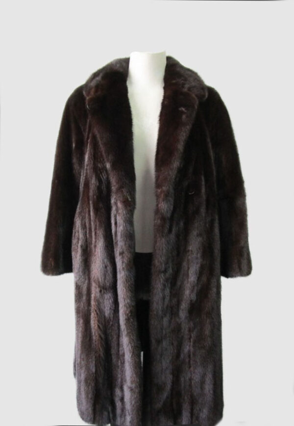 Mink Fur Coat Jacket MINT Women's Sz 8 Natural Dark Ranch FEMALE