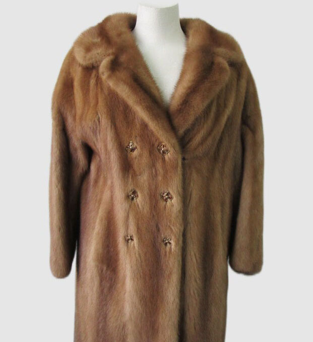 Mink Fur Coat Jacket Woman Women's Sz 6 MINT Natural Pastel