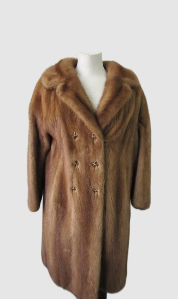 Mink Fur Coat Jacket Woman Women's Sz 6 MINT Natural Pastel