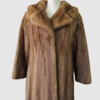 Mink Fur Coat Jacket MINT Sz 8 CANADA MAJESTIC Natural Pastel