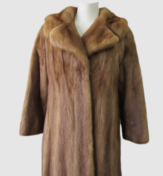 Mink Fur Coat Jacket MINT Sz 8 CANADA MAJESTIC Natural Pastel