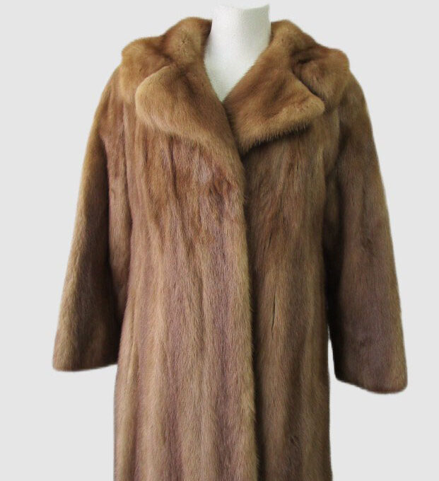 Mink Fur Coat Jacket MINT Sz 8 CANADA MAJESTIC Natural Pastel