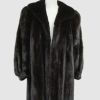 Mink Fur Coat Jacket SUPERB Women’s Sz 12 Natural Black