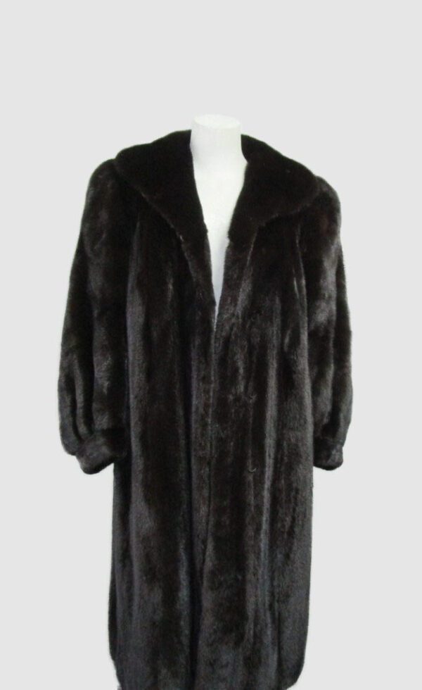 Mink Fur Coat Jacket SUPERB Women’s Sz 12 Natural Black