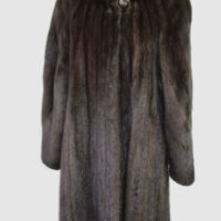 Mink Fur Coat Jacket SUPERB Woman Women's Sz 10 Natural Dark Ranch Female  Mink
