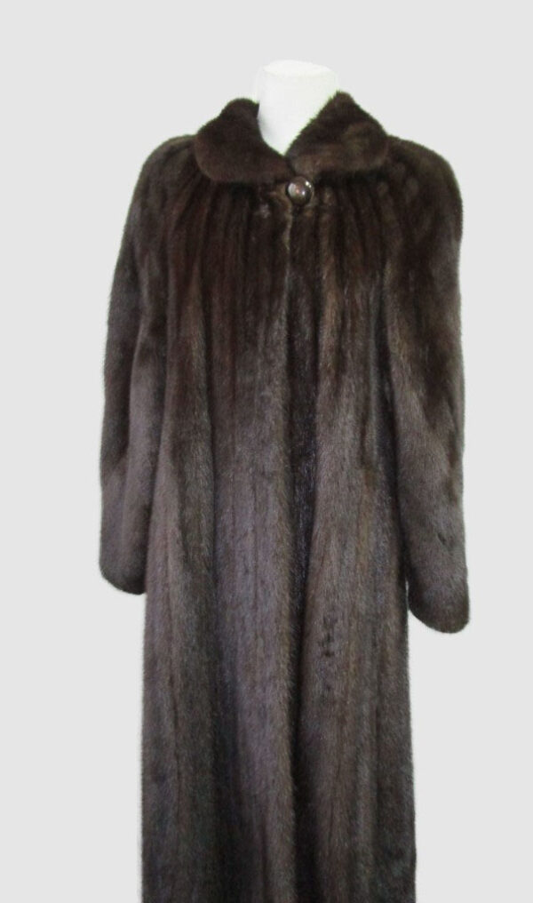 Mink Fur Coat Jacket SUPERB Woman Women's Sz 10 Natural Dark Ranch Female  Mink