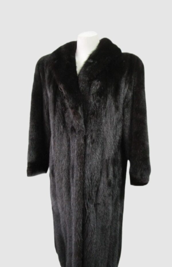 Mink Fur Coat Jacket Woman MINT Women’s Sz 10 Natural Black